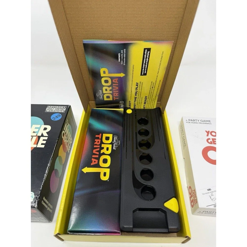 5 Adult Party Board Games (14-18+) Last Word, Drop Trivia, Etc. 2-3+ Players